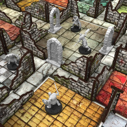 Muri di dungeon in rovina preverniciate compatibile con Hero Quest