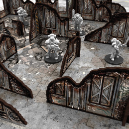 Muros Sci-Fi en ruinas prepintados