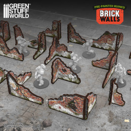 Pre-painted ruined brick walls | Broken Walls