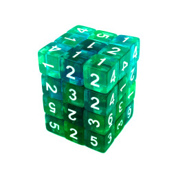 36x Dados D6 12mm - Verde-Turquesa