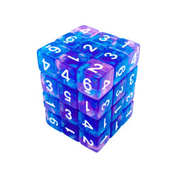 36x D6 12mm Dice - Light Blue - Purple | Board Game Dices