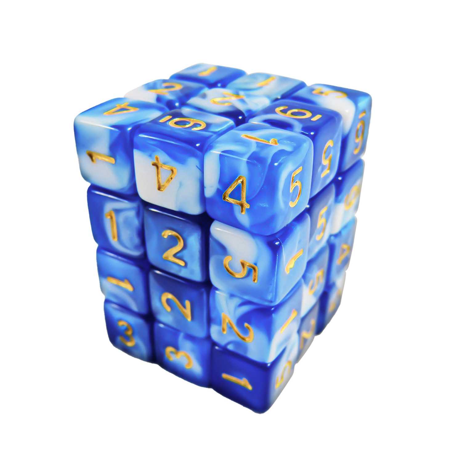 36x Dados D6 12mm - Azul Blanco 36x Dados D6 12mm - Azul Blanco