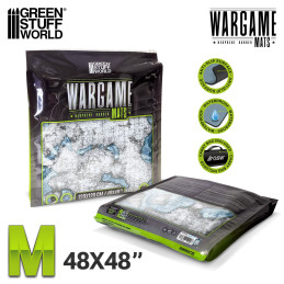 Neoprene Dungeon Mat 4x4' Blizzard Hollows with 1-inch grid (120x120cm)