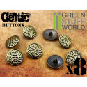 8x CELTIC eternal Knuds Buttons - Antique Gold – 5/8 inches - 17mm