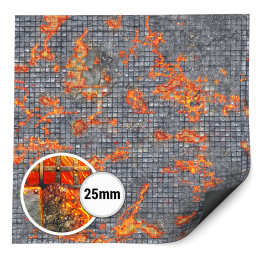 Lavaforge Dungeon Tiles | Neoprenmatte 120x120cm