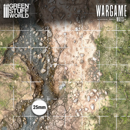 Neopren-Dungeon-Spielmatte mit 25-mm-Raster Duskriver Meadows 120×120cm