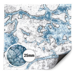 Neoprene Dungeon Mat 4x4' Blizzard Hollows with 1-inch grid (120x120cm)