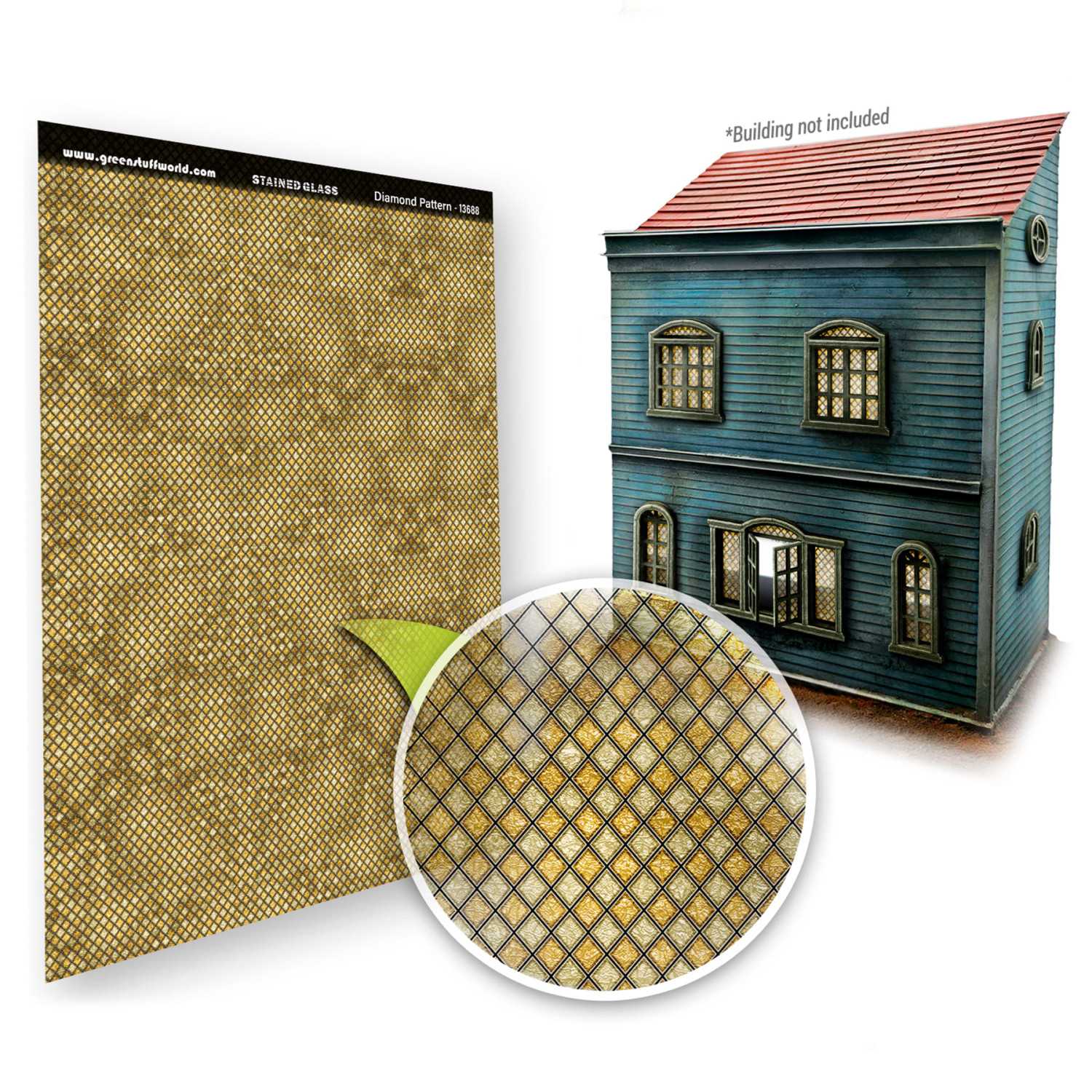 Vitraux Miniatures - Motifs de diamants