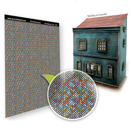 Herringbone Tiles Stained Glass