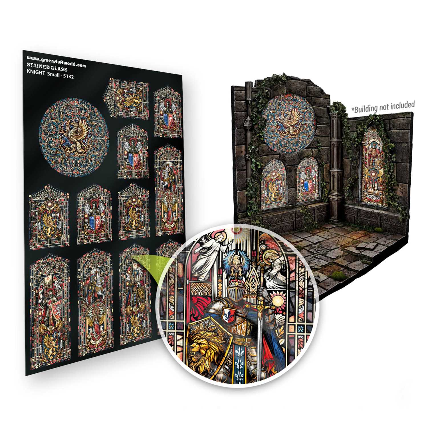 Vitraux Miniatures - Chevaliers - Petites