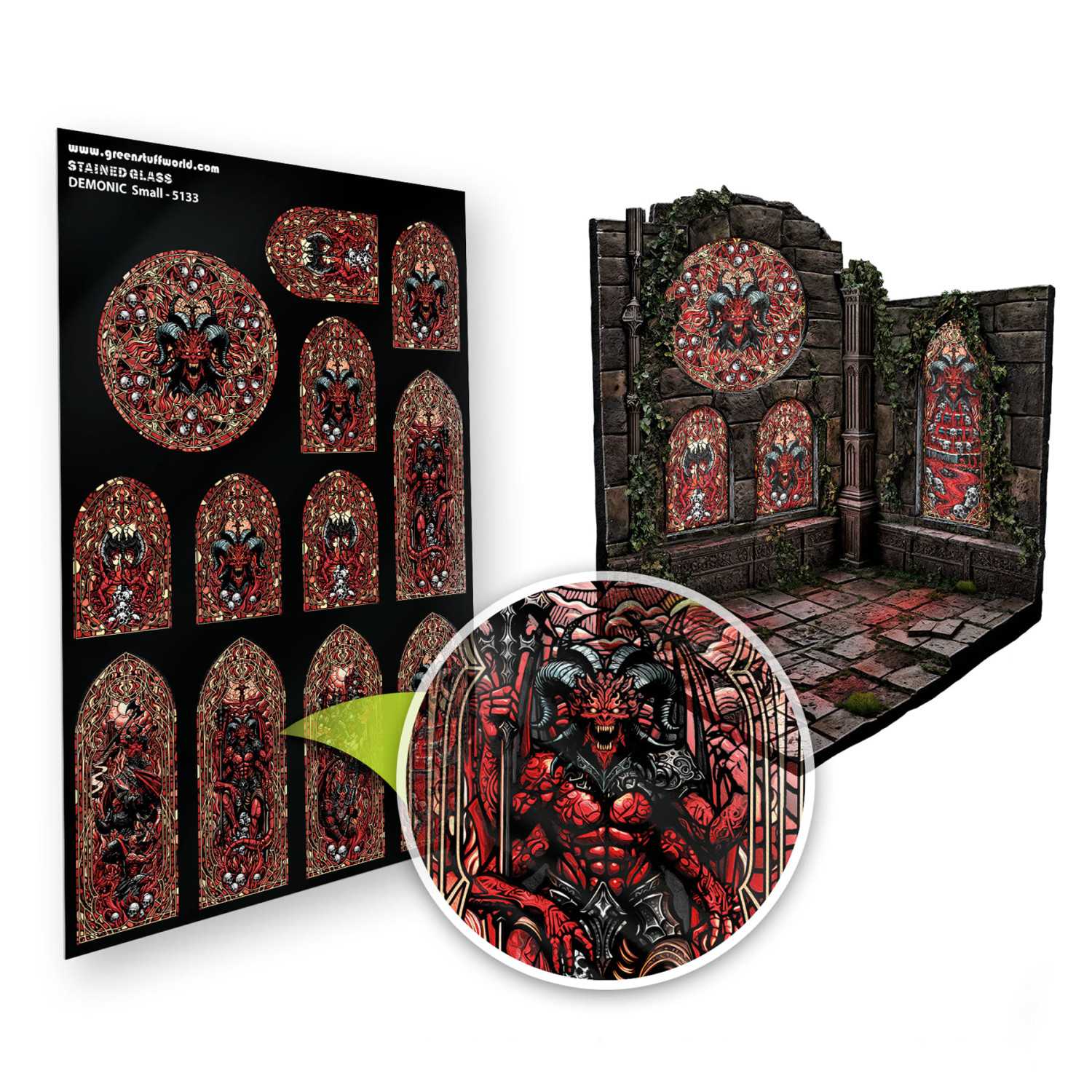 Demonic Stained Glass - Small Demonic Stained Glass - Small