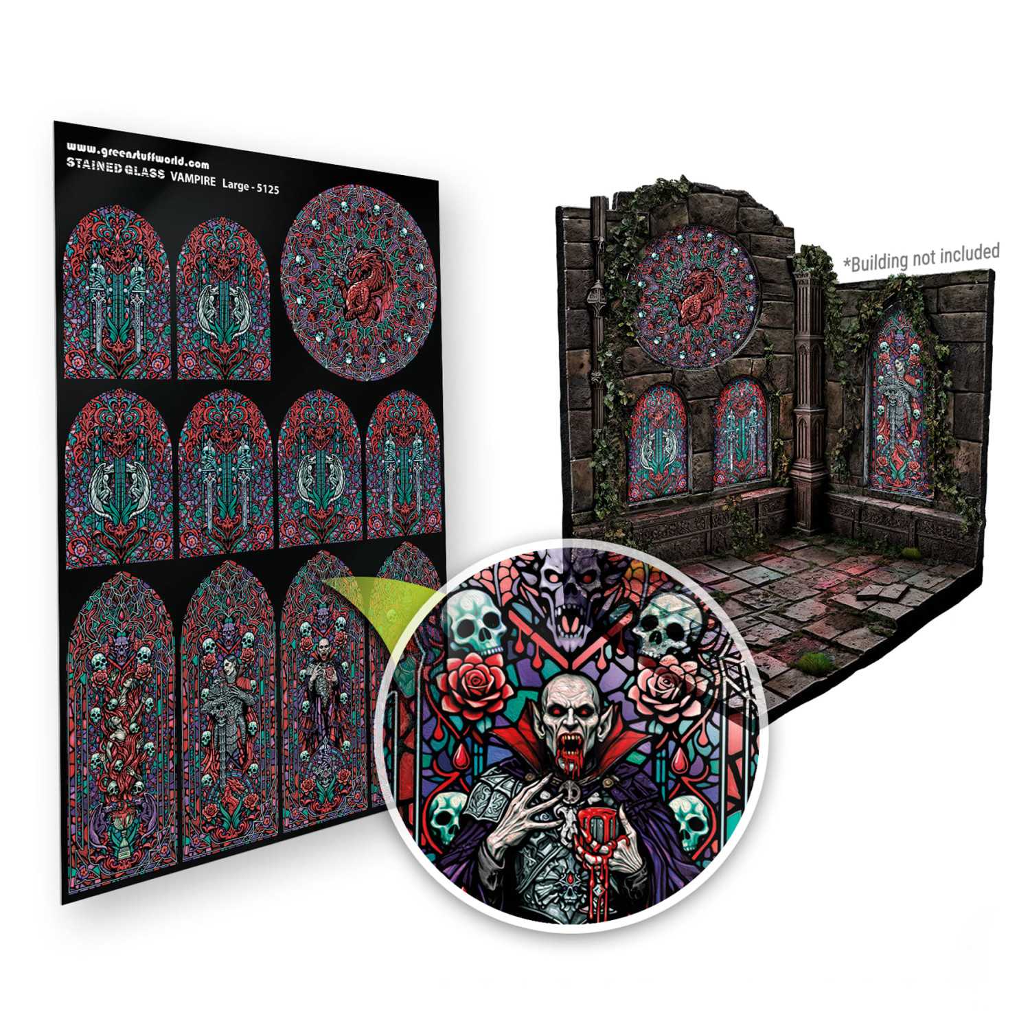 Farbglasfenster - Vampire - Große