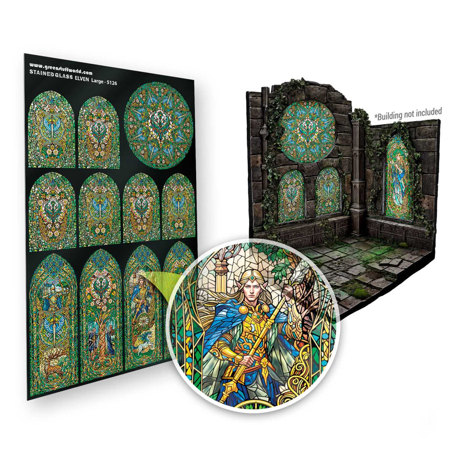 Vitraux Miniatures - Elfiques - Grandes