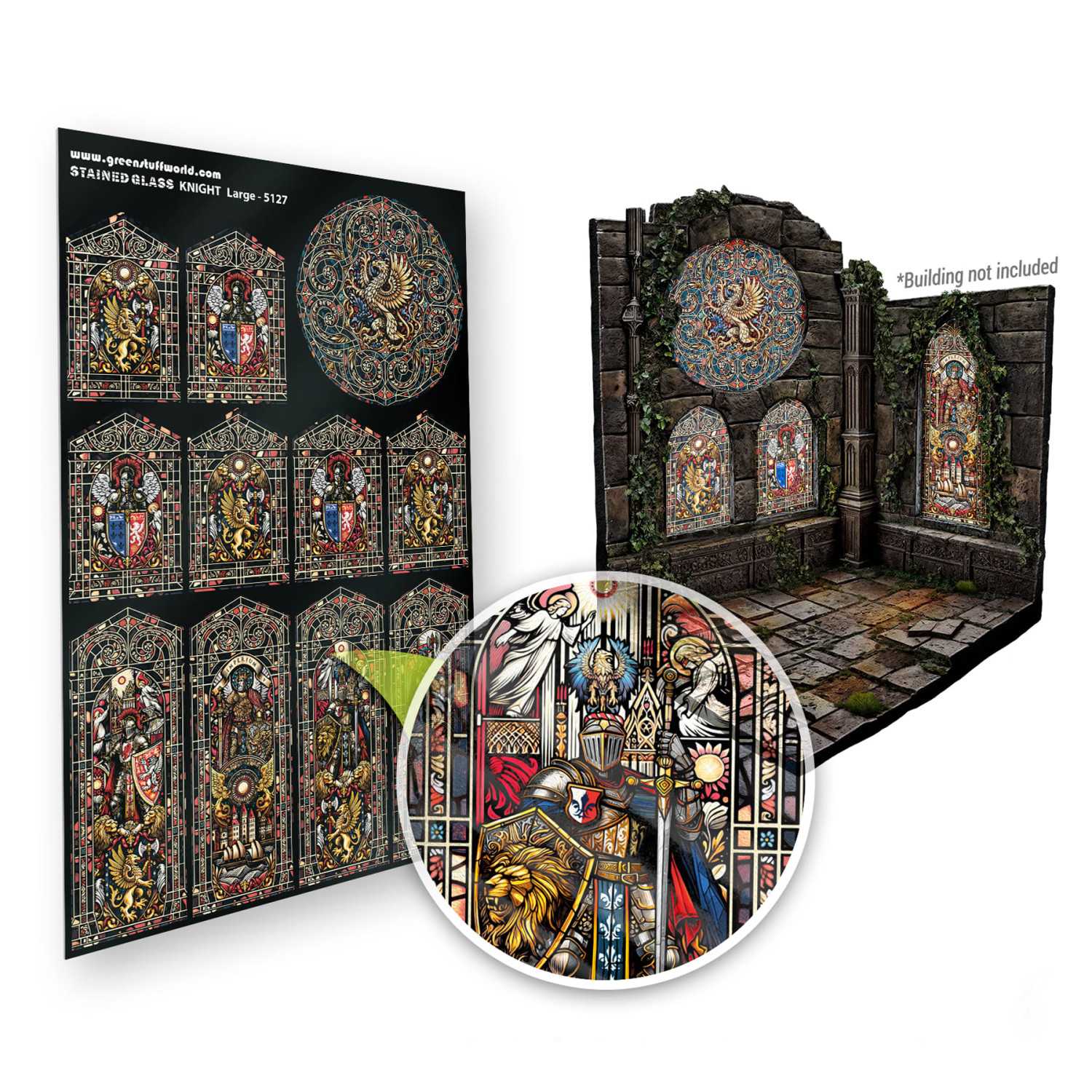 Vitraux Miniatures - Chevaliers - Grandes