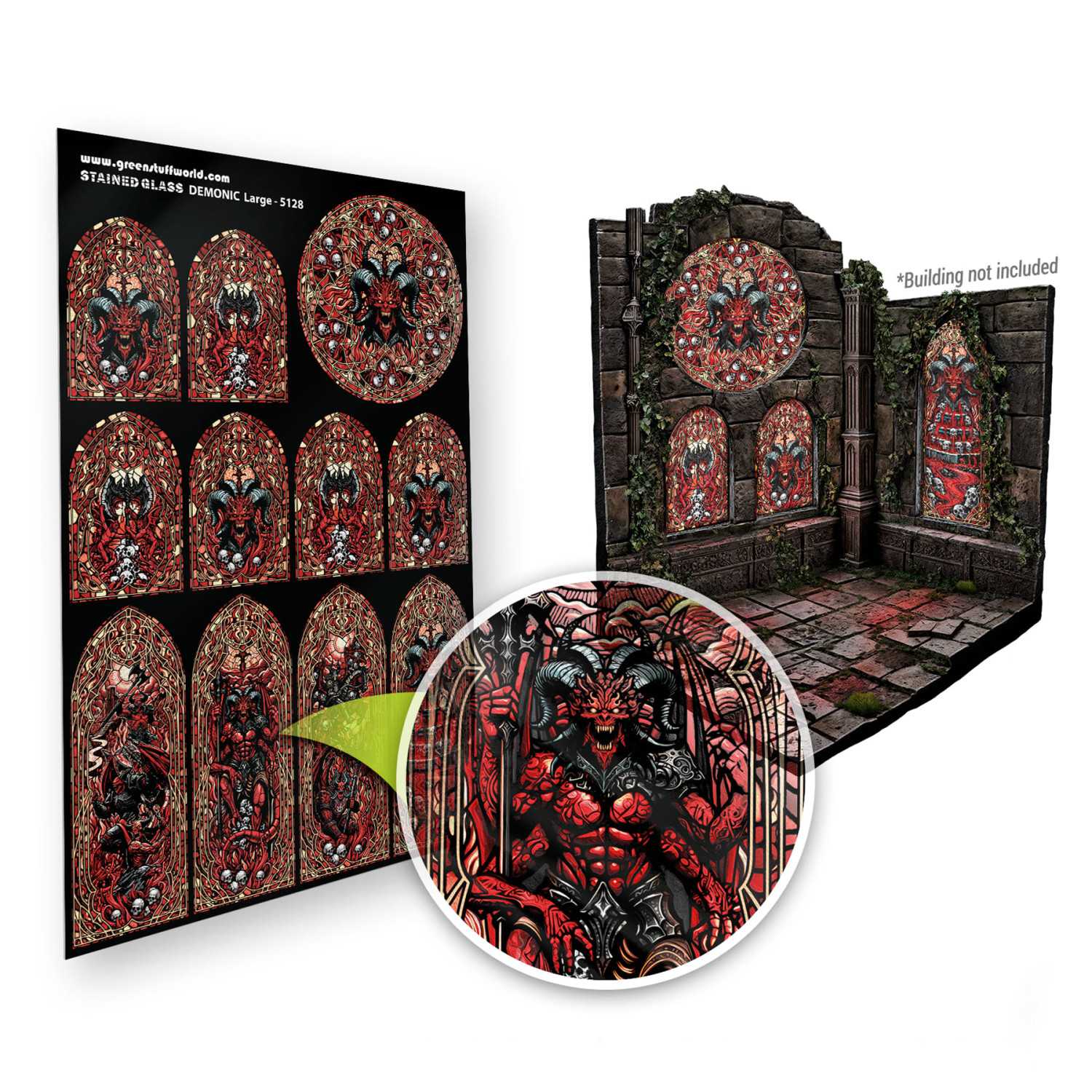 Vitraux Miniatures - Démons - Grandes