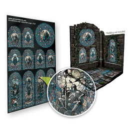 Farbglasfenster - Skelette - Große