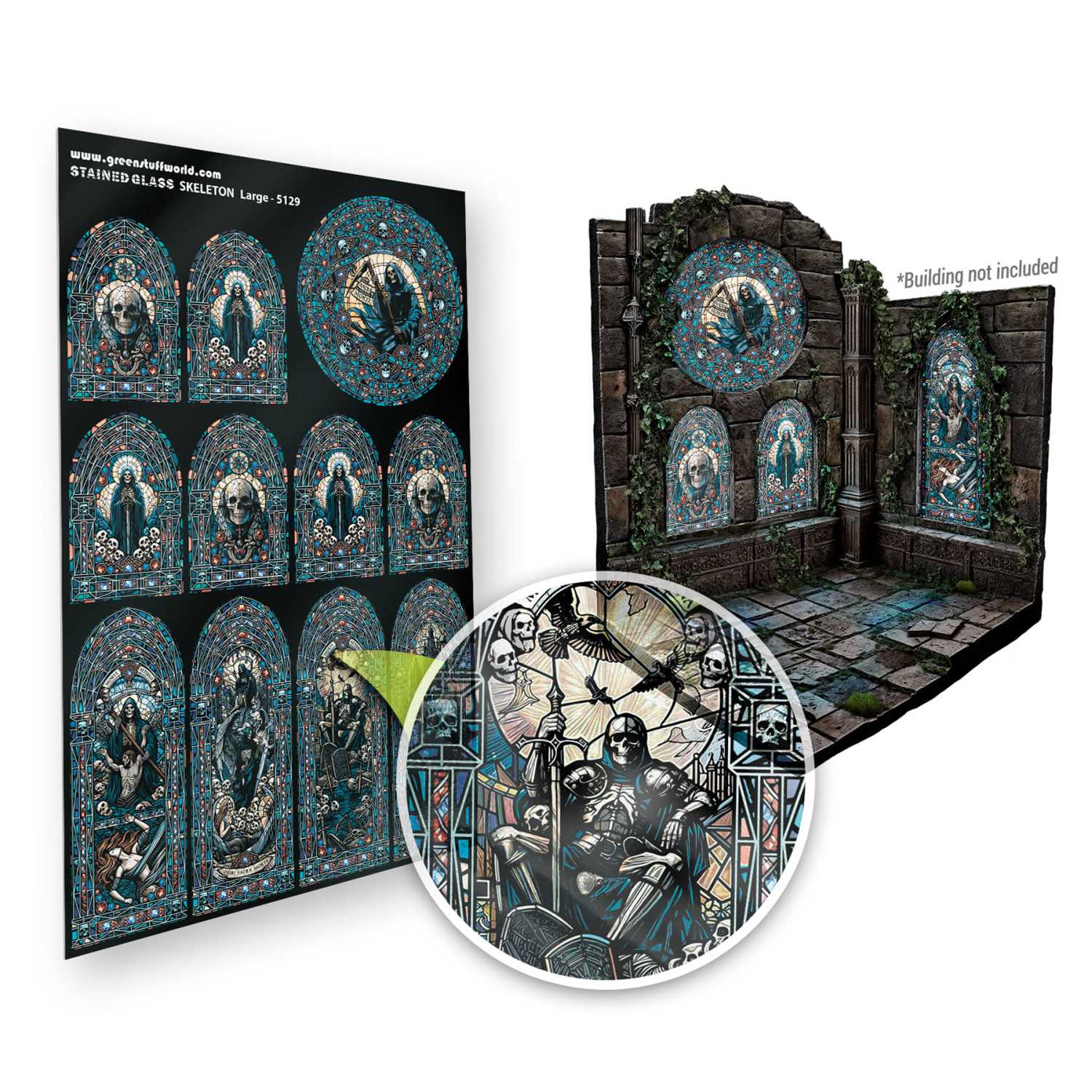 Vitraux Miniatures - Squelettes - Grandes