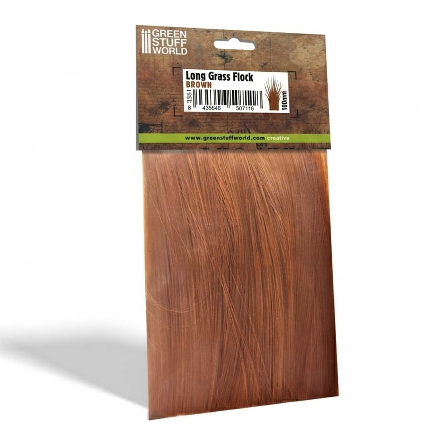 Long Grass Flock 100mm - Dark Brown