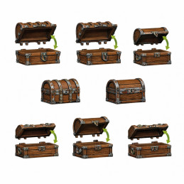 Set imprimé en 3D - Coffres de Donjon 1:48-1:35 | DnD bits