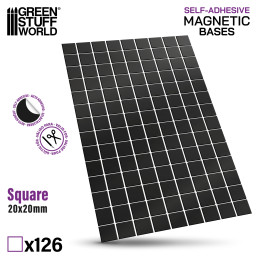 MAGNETI Pretagliati - Quadrati 20x20mm | Magneti Adesivi Pretagliati