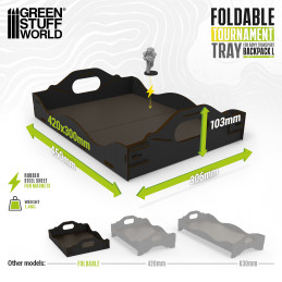 Plateaux de transport pour tournois de figurines Warhammer | Plateau de tournoi pliable pour sac à dos de transport