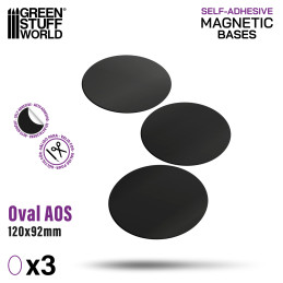 Oval Magnetic Sheet SELF-ADHESIVE - 120x92mm | Magnetic Foil Stickers