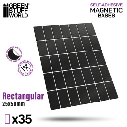 Imanes Adhesivos - Rectangular 25x50mm | Imanes Adhesivos Precortados