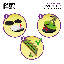 Vorgeschnittene Magnetfolie - Rechteckig 50x75mm | Magnetische selbstklebende aufkleber