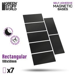 Vorgeschnittene Magnetfolie - Rechteckig 100x50mm | Magnetische selbstklebende aufkleber