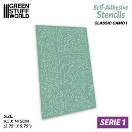Self-adhesive stencils - Classic Camo 1 Self-adhesive stencils - Classic Camo 1
