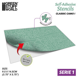Self-adhesive stencils - Classic Camo 1 Self-adhesive stencils - Classic Camo 1
