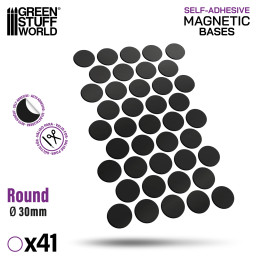 Vorgeschnittene Magnetfolie - Rund 30mm | Magnetische selbstklebende aufkleber