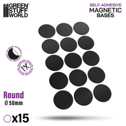 Round Magnetic Sheet SELF-ADHESIVE - 50mm | Magnetic Foil Stickers