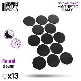 Round Magnetic Sheet SELF-ADHESIVE - 55mm | Magnetic Foil Stickers Round Magnetic Sheet SELF-ADHESIVE - 55mm | Magnetic Foil Stickers