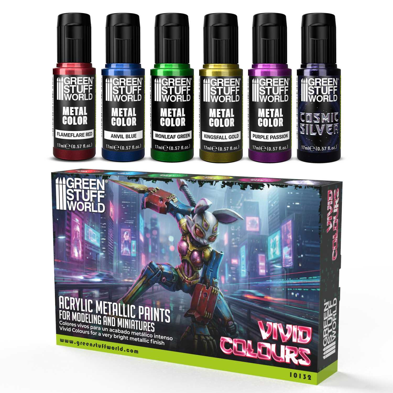 Vivid Metallic Paints Set | Vivid metal colors