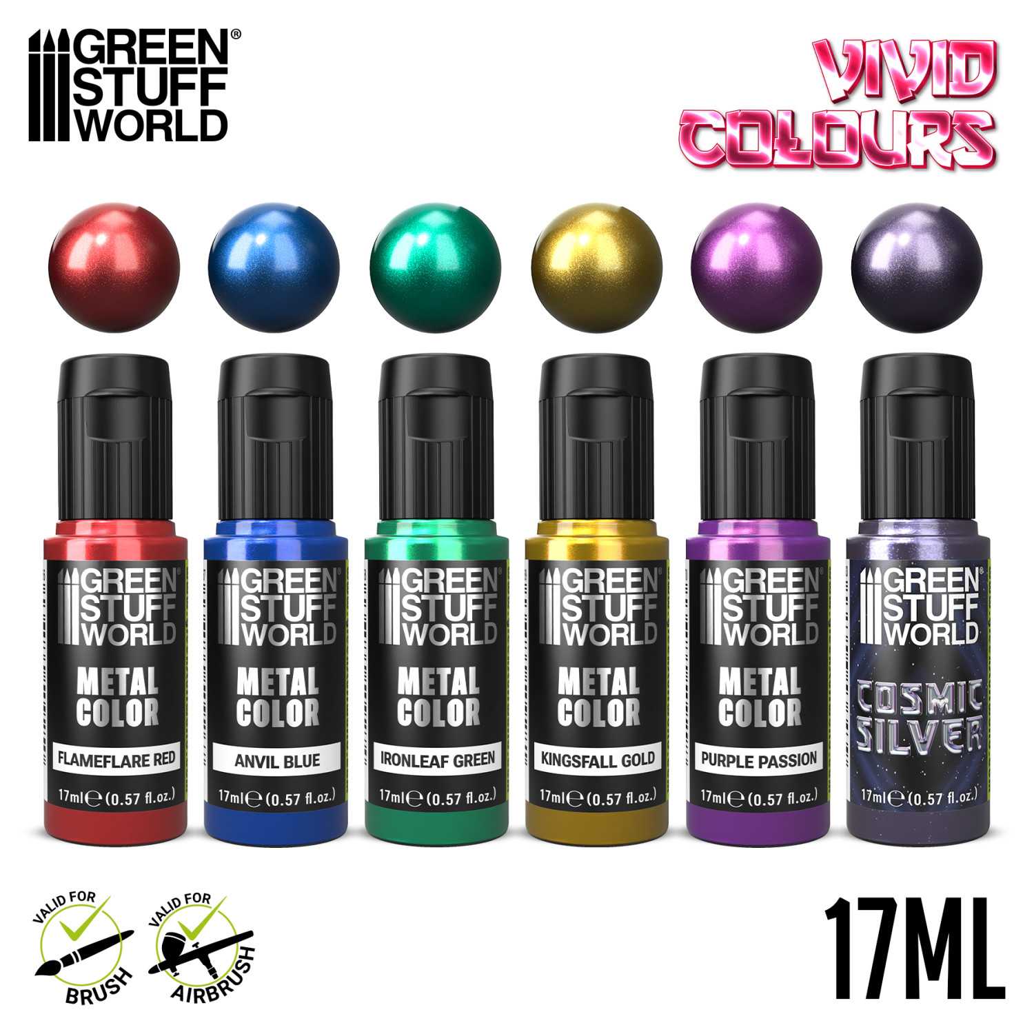 Vivid Metallic Paints Set | Vivid metal colors - GSW