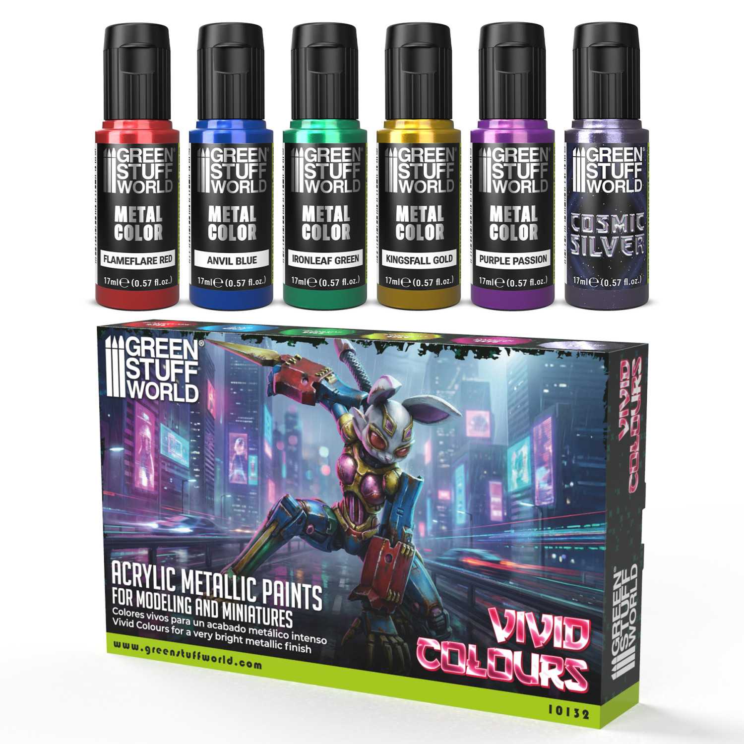 Set Pinturas Metalicas - Vivid colors | Vivid Metal Colors Set Pinturas Metalicas - Vivid colors | Vivid Metal Colors