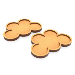 Vassoi di Movimento MDF 28,5mm x 5 - SLIM-FIT | Vassoi di movimento per basi rotonde