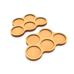 Plateaux de Mouvement MDF 28,5mm x5 - Horde | Plateaux de mouvement pour bases rondes