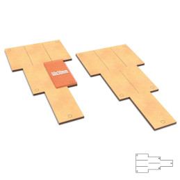 Plateaux de Mouvement MDF Old World Slimfit 180x90mm 1x2x3