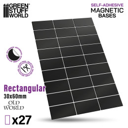 Feuilles magnétiques - Rectangulaire 30x60mm | Aimants adhésifs prédécoupés Feuilles magnétiques - Rectangulaire 30x60mm | Aimants adhésifs prédécoupés