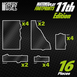 Set de Glasspack Footprints transparentes compatibles con Warhammer 40k® 11 Edición | 40k Footprints Set de Glasspack Footprints transparentes compatibles con Warhammer 40k® 11 Edición | 40k Footprints