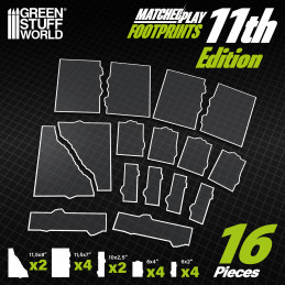 transparenten Glasspack Footprints set 11. Auflage kompatibel mit Warhammer 40k® | 40k Footprints