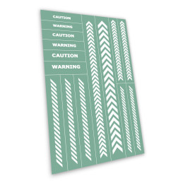 Self-adhesive stencils - Caution Strips | Adhesive stencils