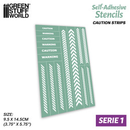Self-adhesive stencils - Caution Strips
