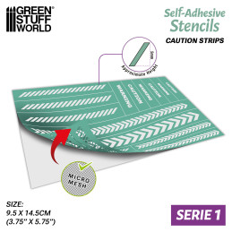 Self-adhesive stencils - Caution Strips