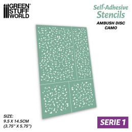 Self-adhesive stencils - Ambush Disc Camo | Adhesive stencils