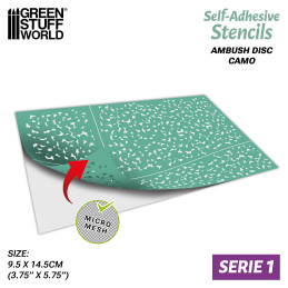 Selbstklebende Schablonen - Hinterhalt Disc Camo | Selbstklebende Schablonen