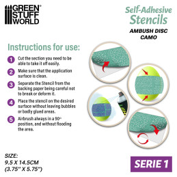 Self-adhesive stencils - Ambush Disc Camo | Adhesive stencils