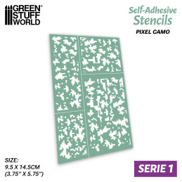 Pochoirs auto-adhésifs - Camouflage de pixels